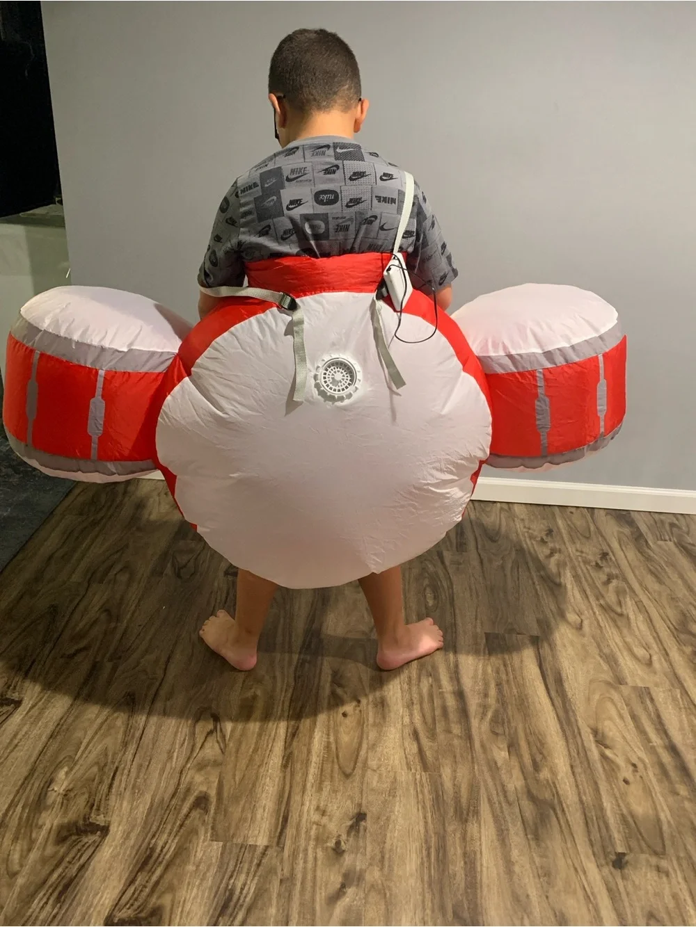 Kids Inflatable Drum Costume - Red and White